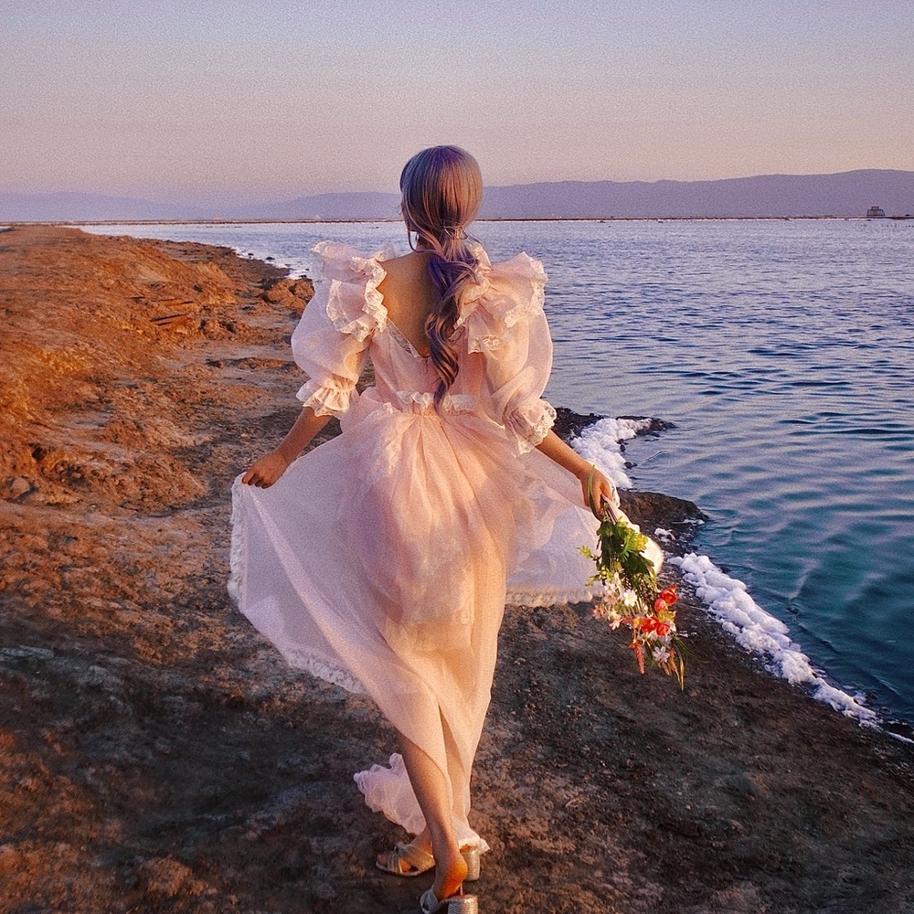 Selkie Pink Ruffled Dress